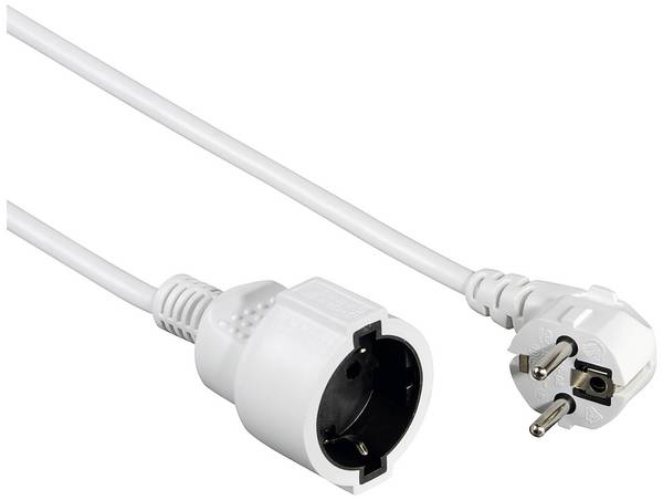 hama 00047865 Schutzkontakt-Verlängerungskabel "Profi", 3 m, Weiß