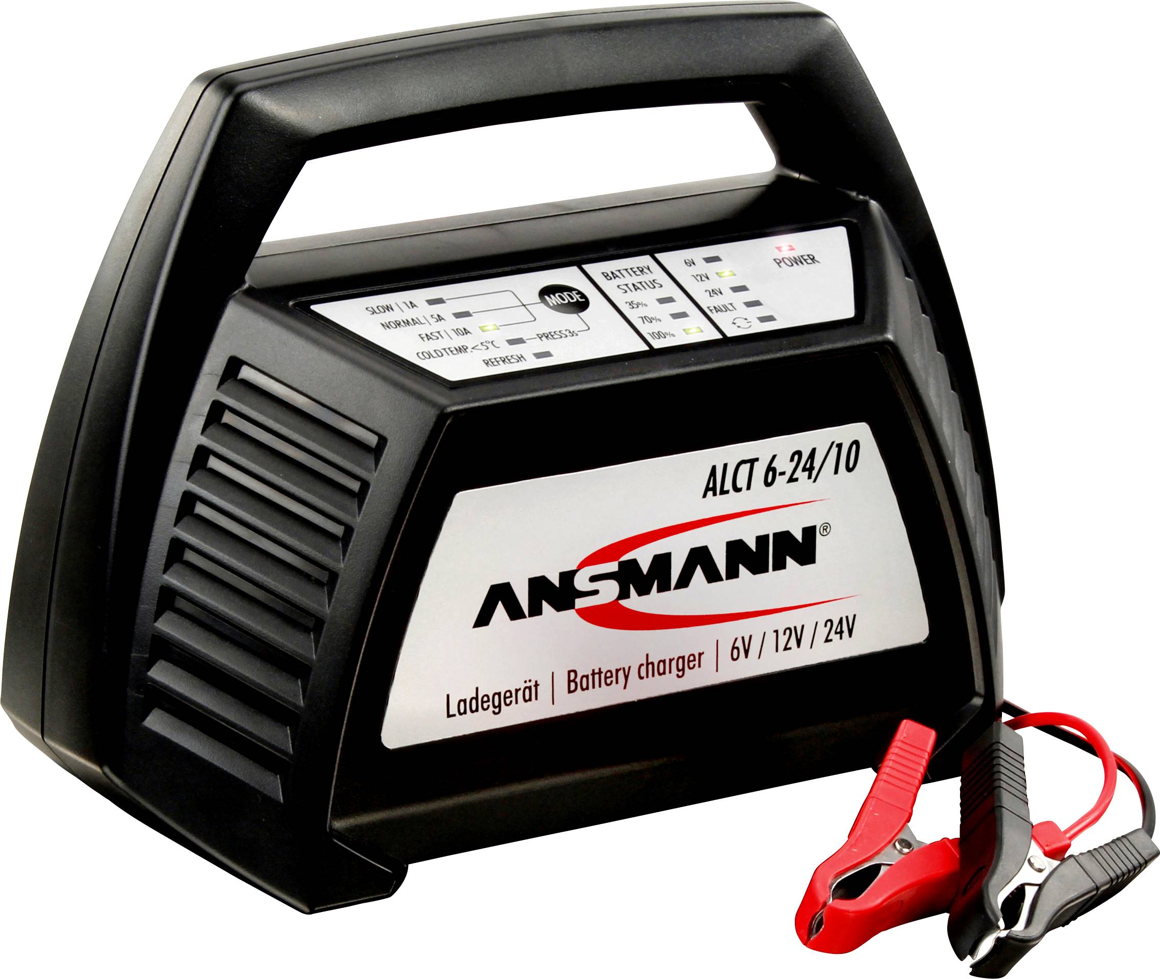 Ansmann ALCT 6 2410 1001 0014 510 Werkstattladegerät 6 V AEG LT10 97024 Automatikladegerät 12 V, 24 V 2 A, 6 A, 10 A