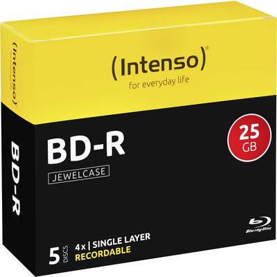Intenso 5001215 Blu-ray BD-R Rohling 25 GB 5 St. Jewelcase 