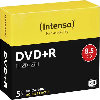 Intenso 4311245 DVD+R DL Rohling 8.5 GB 5 St. Jewelcase 