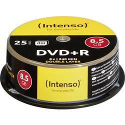 Image of Intenso 4311144 DVD+R DL Rohling 8.5 GB 25 St. Spindel