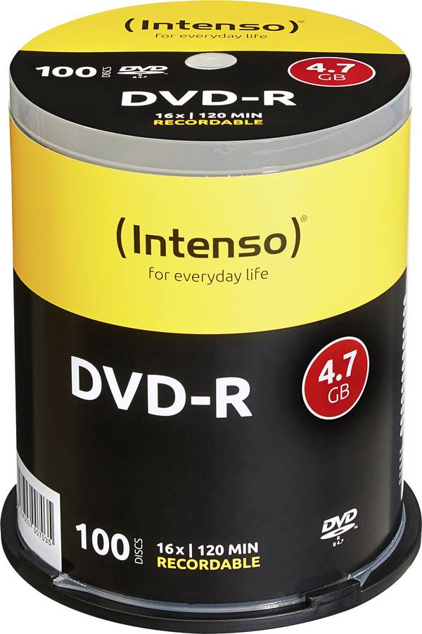 Intenso 4101156 DVD-R Rohling 4.7 GB 100 St. Spindel