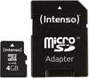 Intenso High Performance microSDHC-Karte 4 GB Class 10 inkl. SD-Adapter