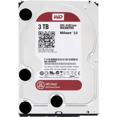 Western Digital WD Red™ Plus 3 TB  Interne Festplatte 8.9 cm (3.5 Zoll) SATA III WD30EFRX Bulk