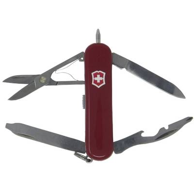 Victorinox Midnite Manager 0.6366 Schweizer Taschenmesser mit LED-Licht Anzahl Funktionen 10 Rot