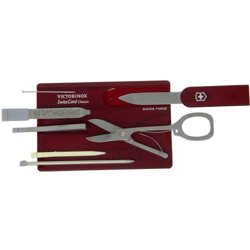 Victorinox SwissCard 0.7100.T Taschenwerkzeug-Set Anzahl Funktionen 10 Rubin-Rot