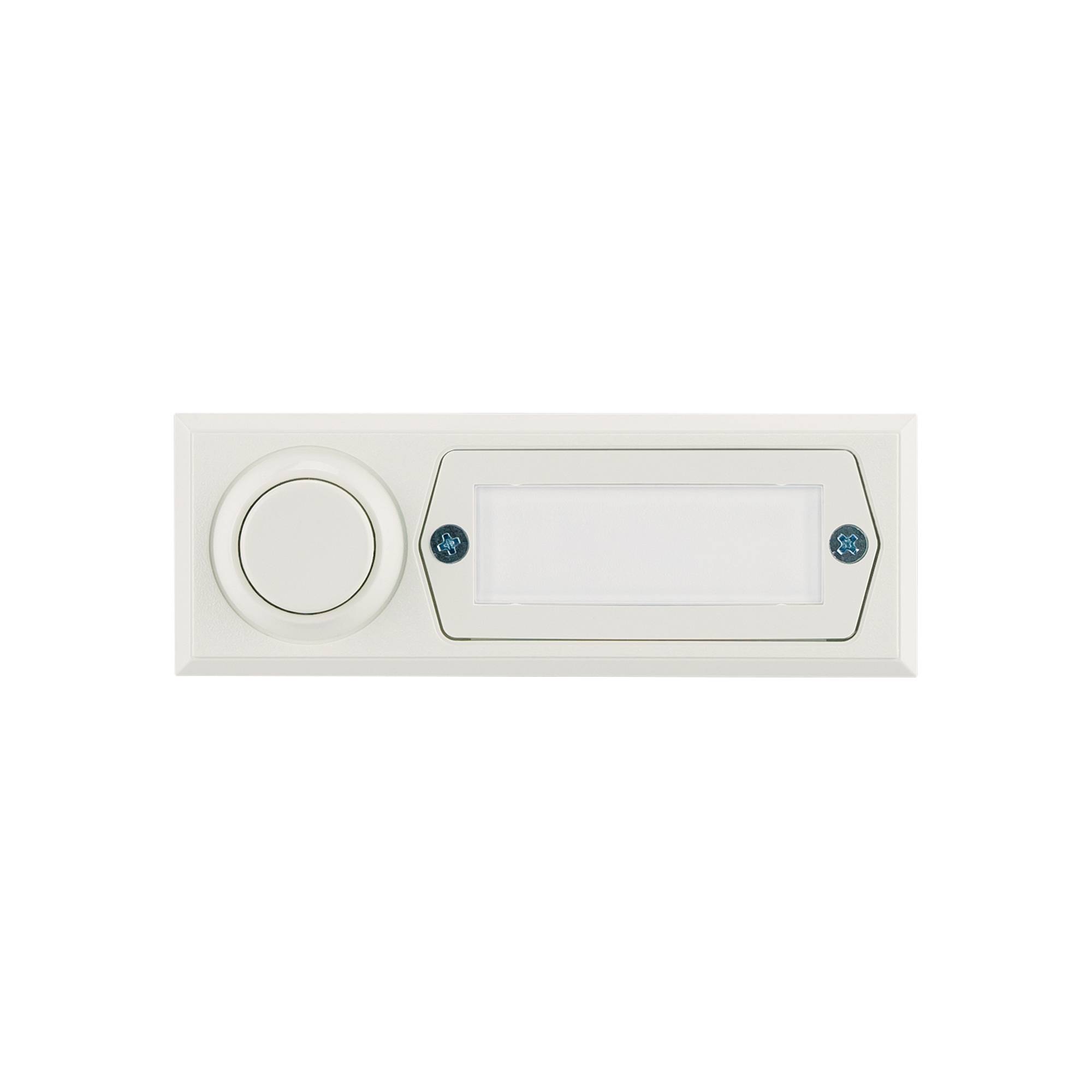 Grothe 51013 Klingeltaster mit Namensschild 1fach Weiß 12 V/1,5 A