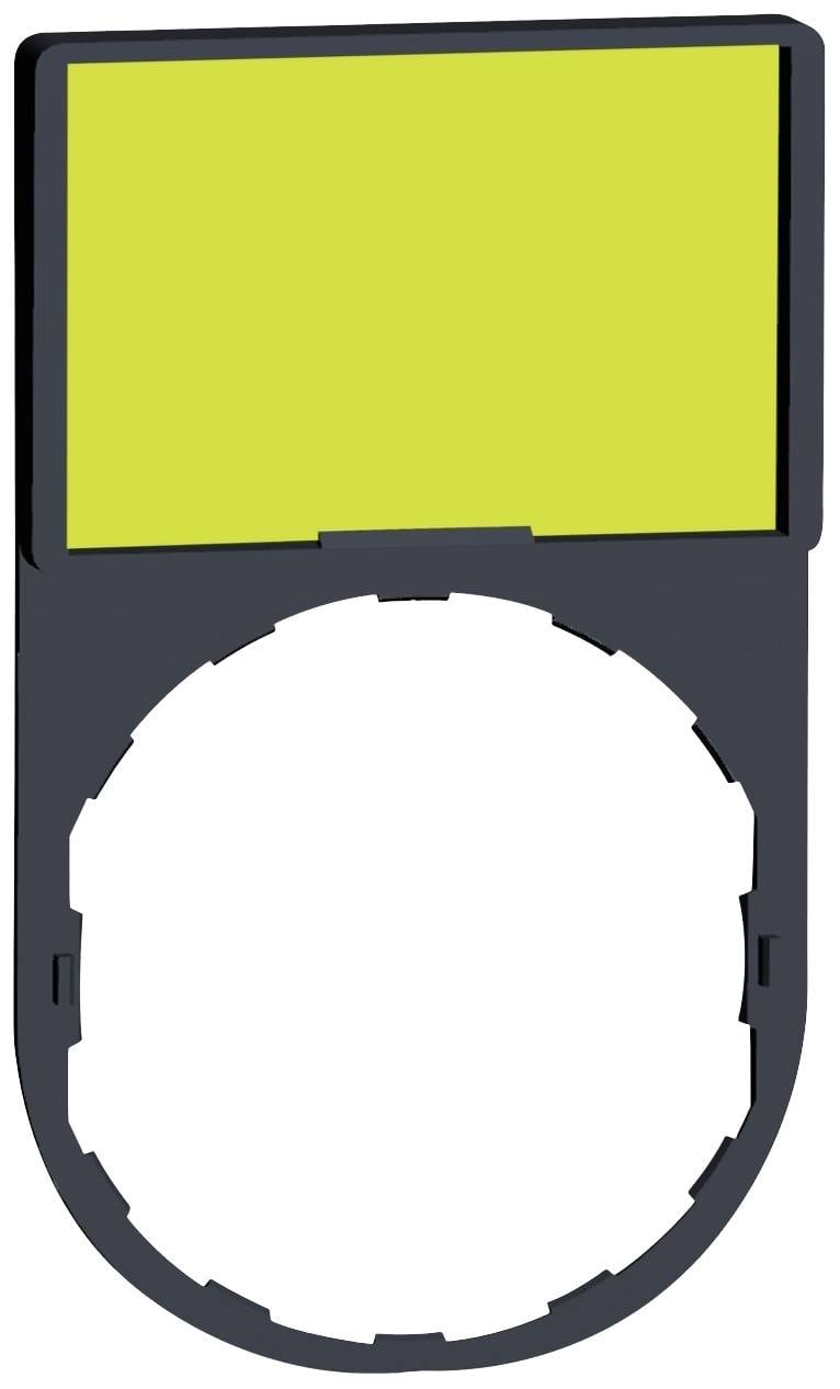 Schneider Electric ZBY6102 ZBY6102 Schildträger mit Schild (L x B) 50 mm x 30 mm unbeschriftet Weiß, Gelb 1 St.