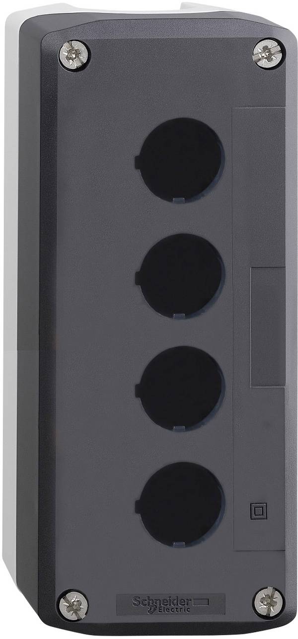 Schneider Electric XALD04 XALD04 Leergehäuse 4 Einbaustellen (Ø x H) 22.5 mm x 68 mm unbeschriftet Dunkelgrau, Hellgrau 1 St. Piece