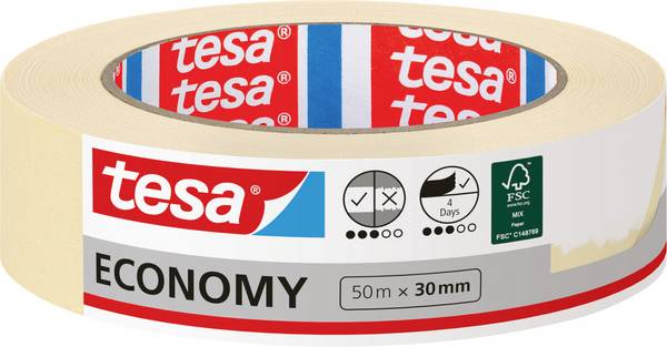 tesa UNIVERSAL 05287-00000-03 Kreppband  Beige (L x B) 50 m x 30 mm 1 St.