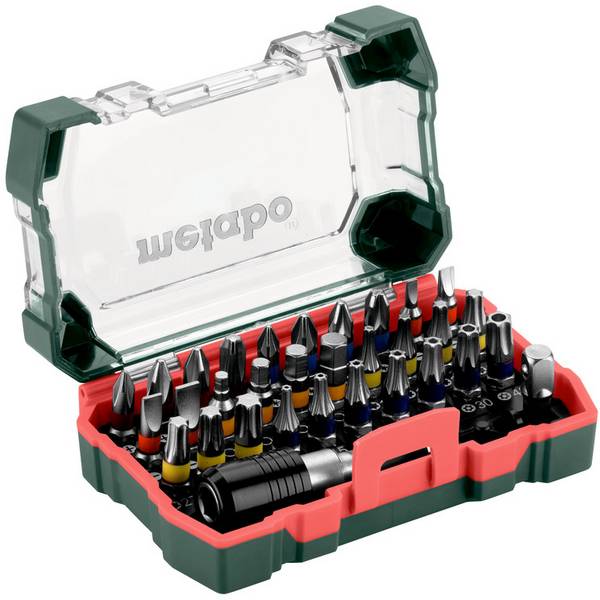Metabo Promotion 626700000 Bit-Set 32teilig Schlitz, Kreuzschlitz Phillips, Kreuzschlitz Pozidriv, Innen-Sechskant, Innen-Sechsrund (TX), Sechsrund BO