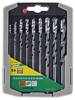 Wolfcraft 8450000 Hartmetall Stein-Spiralbohrer-Set 5teilig 4 mm, 5 mm, 6 mm, 8 mm, 10 mm Zylinderschaft 1 Set