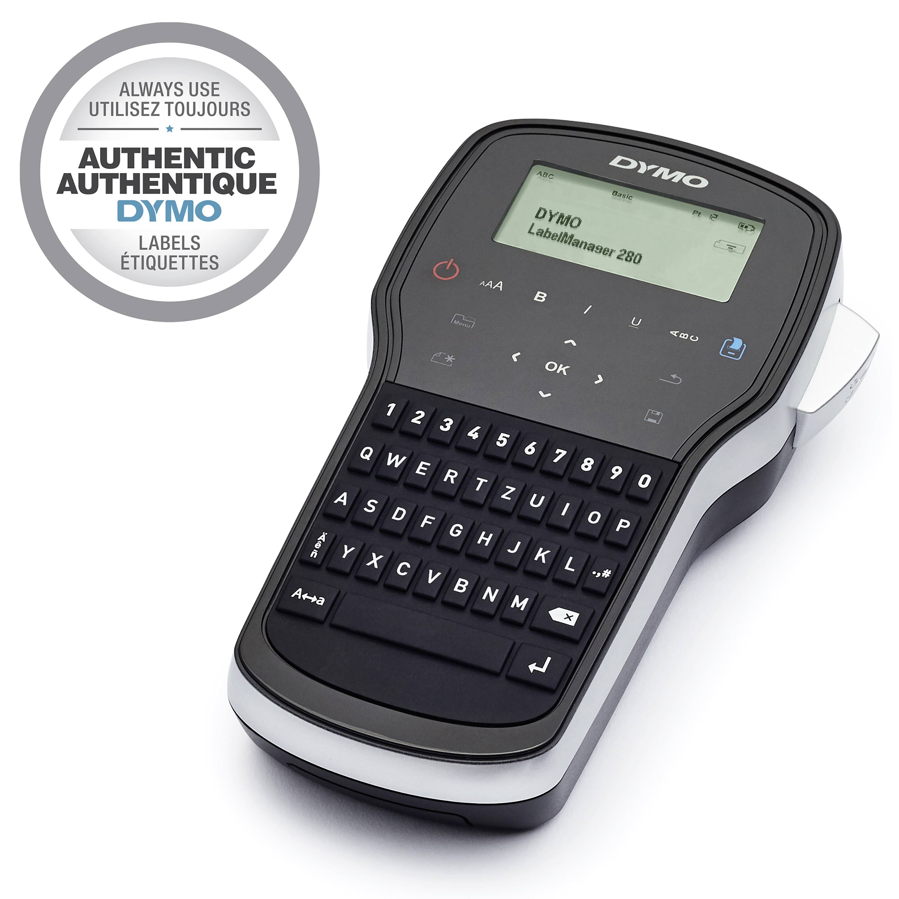 DYMO LabelManager 280 Beschriftungsgerät Geeignet für Schriftband: D1 6 mm, 9 mm, 12 mm-9
