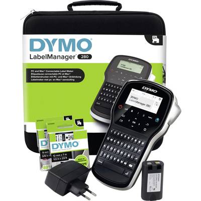 DYMO LabelManager 280 Kit Beschriftungsgerät Geeignet für Schriftband: D1 6 mm, 9 mm, 12 mm