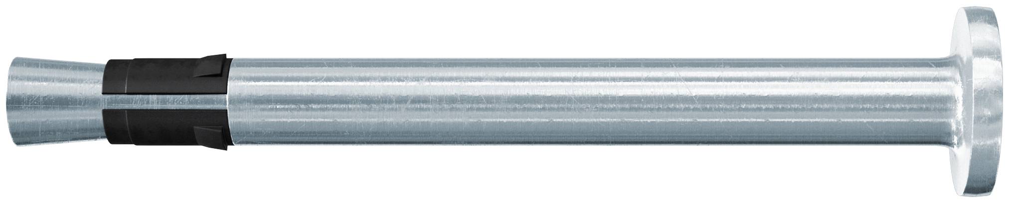 Metalldehnungsankerschraube mit aufgeweiterter Spitze und flachem Kopf zum Befestigen von Materialien an Mauerwerk oder Beton.