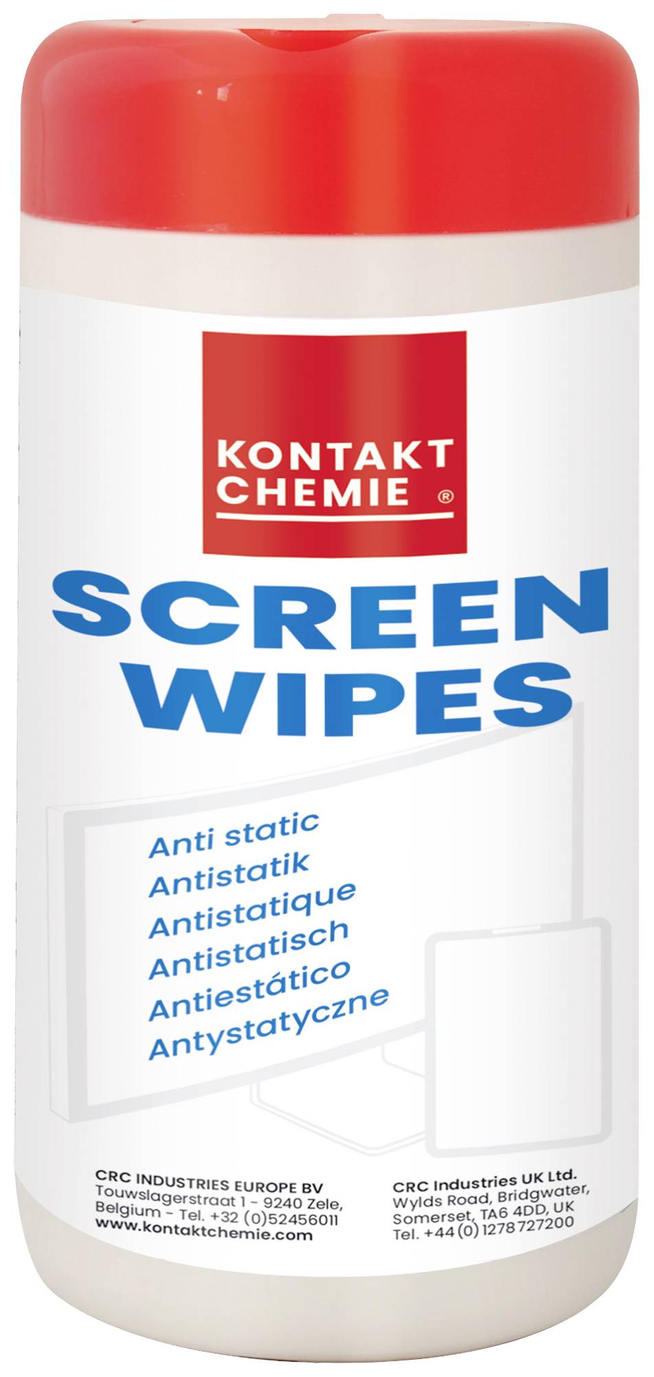 CRC Kontakt Chemie Bildschirmreinigungstücher SCREEN WIPES 31980-AA 100 St.