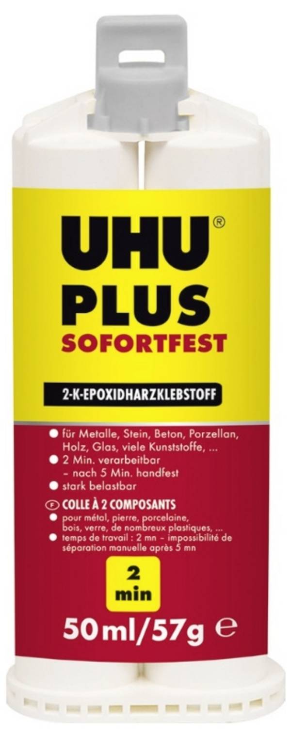 UHU Plus Sofortfest Zwei-Komponentenkleber 45675 50 ml