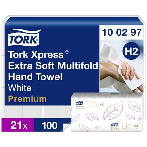 TORK 100297 Xpress® Multifold Premium Papierhandtücher (L x B) 34 cm x 21 cm Hochweiß 2100 St.