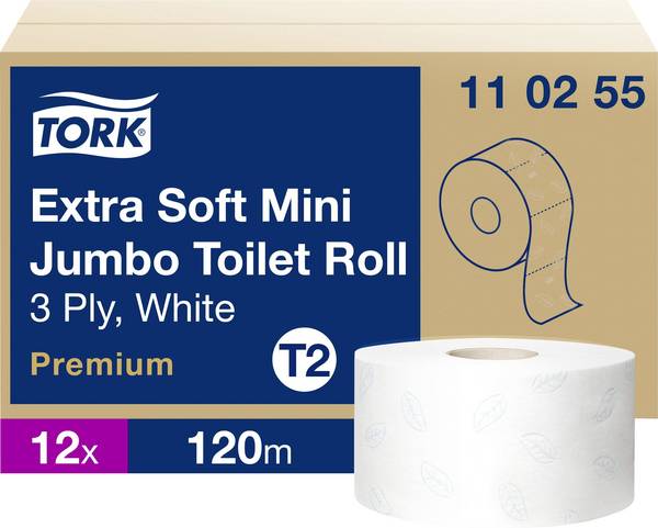 Toilettenpapier Mini Jumbo 3lagig weiß 12 St./Pack.