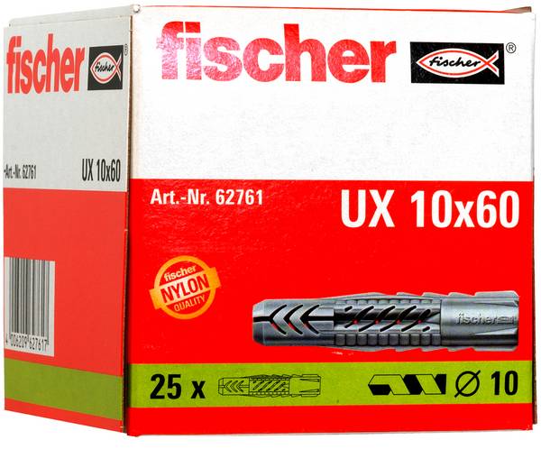 Fischer 62761 UX 10 x 60 Universaldübel 60 mm 10 mm 25 St.