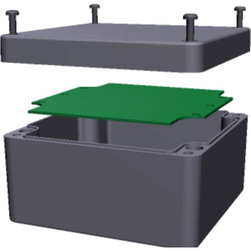 Hammond Electronics 1590Z160GY Universal-Gehäuse 160 x 160 x 90 Aluminium Grau 1 St.