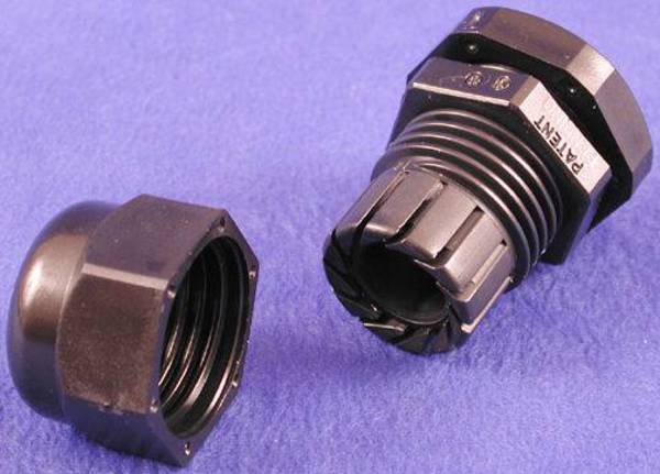 Hammond Electronics 1427CG13 Zugentlastung Klemm-Ø (max.) 12 mm Polyamid Schwarz 1 St.