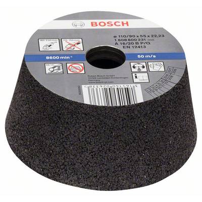 Bosch Accessories 1608600231 Schleiftopf, konisch-Metall/Guss 90 mm, 110 mm, 55 mm, 16 Bosch   1 St.