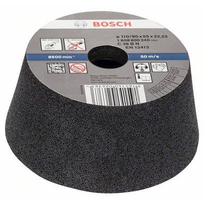 Bosch Accessories 1608600240 Schleiftopf, konisch-Stein/Beton 90 mm, 110 mm, 55 mm, 36 Bosch   1 St.