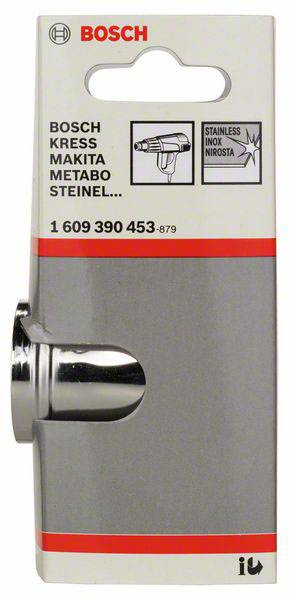 'Bosch-Adapter für Heißluftpistole, Edelstahl, passend für Bosch, Kress, Makita, Metabo, Steinel. Artikelnummer: 1 609 390 453.'