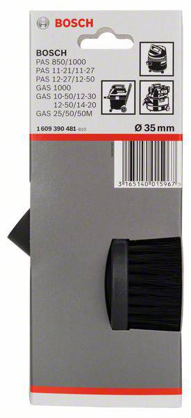 Verpackung eines BOSCH-Düsenaufsatzes, passend für verschiedene GAS-Modelle. Zeigt Düsenaufsatz und Kompatibilität mit Staubsaugern.