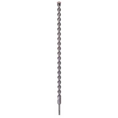 Langer Metallbohrer mit spiralförmigem Gewinde, geeignet für Bohrarbeiten in Holz oder Metall.