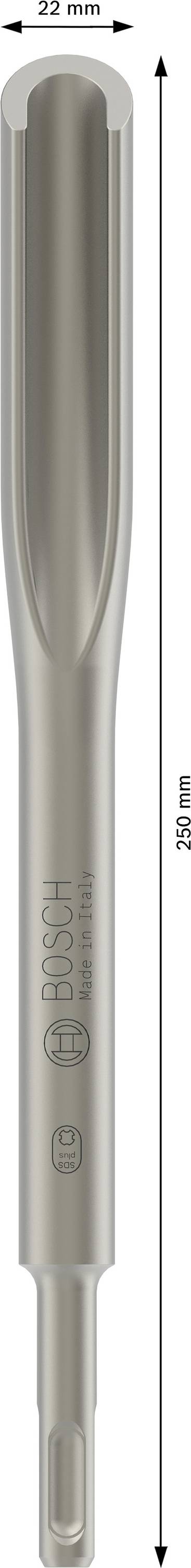 Ein grauer, metallischer Knochendübel mit einer Länge von 200 mm und einem Durchmesser von 22 mm.