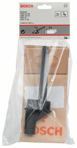 Staubbeutel mit Adapter für Universalfräse, Schwingschleifer, Papier, 3er-Pack Bosch Accessories 2605411027-1