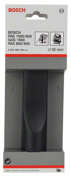Ein Staubsaugerzubehör von Bosch, geeignet für Modelle PAS 1000/850, GAS 1000 und PAS 800/900, Durchmesser 35 mm.