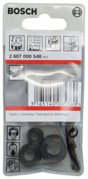 'Bosch Schleifteller-Satz, Verpackung mit vier Schleifronden unterschiedlicher Größe und einem Schleifstift, Größe 6-10 mm.'