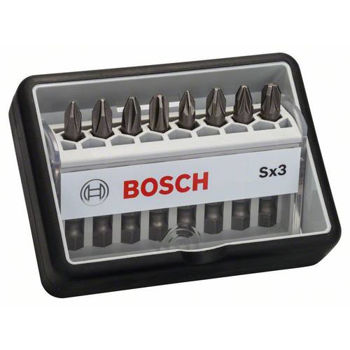 Bosch Accessories Robust Line 2607002558 Bit-Set 8teilig Kreuzschlitz Phillips, Kreuzschlitz Pozidriv