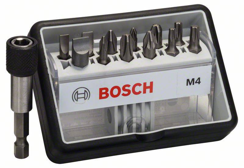 BOSCH Bit-Set 13teilig Robust Line Schlitz, Kreuzschlitz Phillips, Kreuzschlitz Pozidriv, TORX (2607