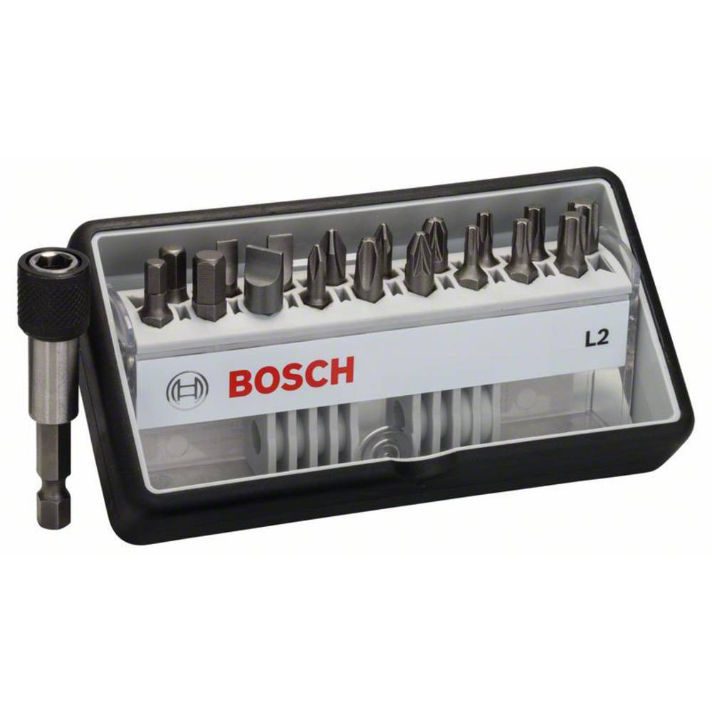 Bosch 2607002568 Schroefbitset Robust Line L Extra Hard, 18 + 1-delig, 25 mm, PH, PZ, Torx