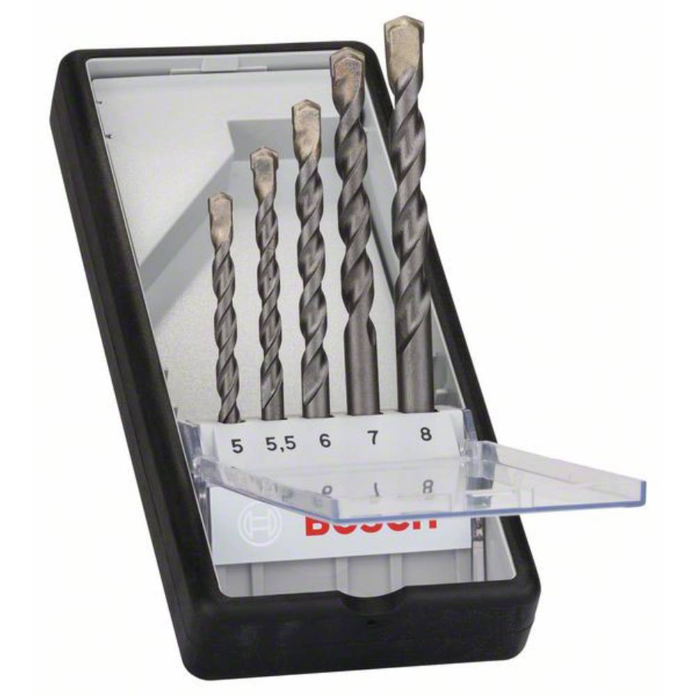 Bosch 2607010526 Carbide Beton-spiraalboren set 5-delig 5 mm, 5.5 mm, 6 mm, 7 mm, 8 mm Cilinderschac