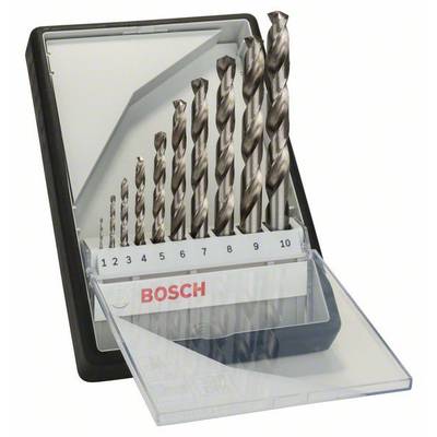 Bosch Accessories 2607010535 HSS Metall-Spiralbohrer-Set 10teilig   geschliffen DIN 338 Zylinderschaft 1 Set