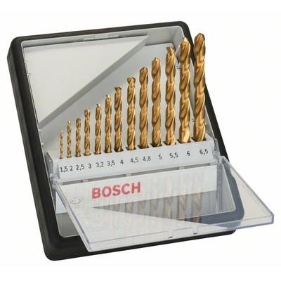Bosch Accessories 2607010539 HSS Metall-Spiralbohrer-Set 13teilig   TiN  Zylinderschaft 1 Set