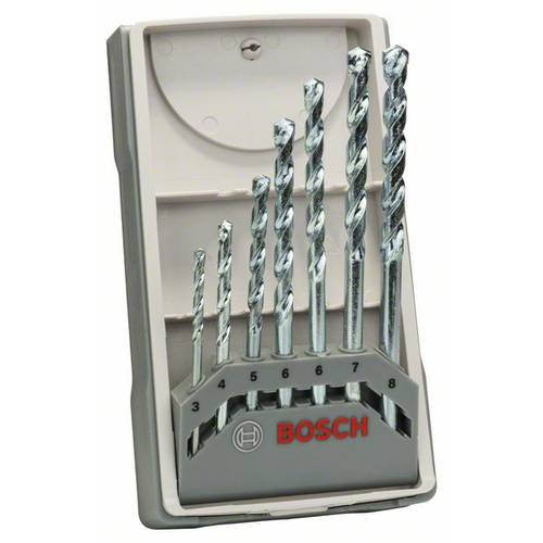 Bosch Accessories CYL-1 2607017079 Hartmetall Stein-Spiralbohrer-Set 7teilig 3 mm, 4 mm, 5 mm, 6 mm, 6 mm, 7 mm, 8 mm Zy...