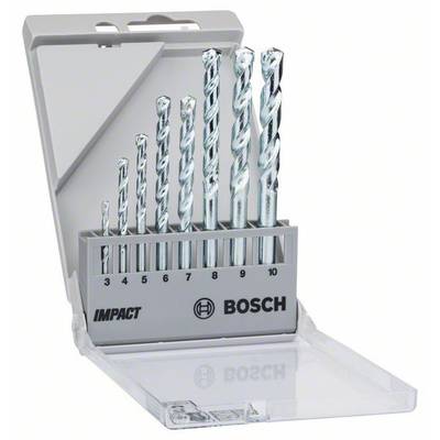 Bosch Accessories  2607018366 Hartmetall Stein-Spiralbohrer-Set 8teilig   Zylinderschaft 1 Set