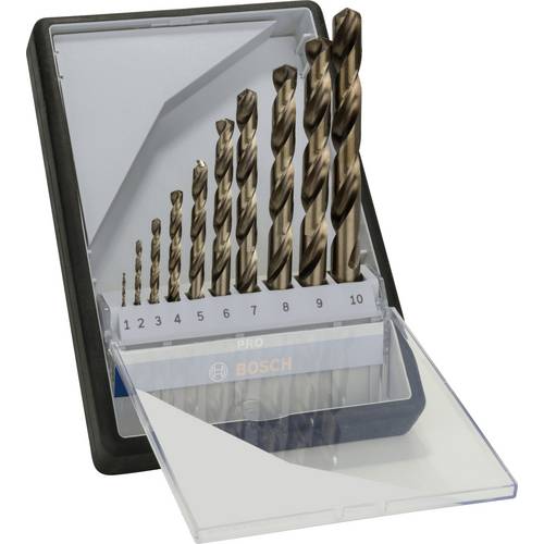 Bosch Accessories 2607019925 HSS Metall-Spiralbohrer-Set 10teilig 1 mm, 2 mm, 3 mm, 4 mm, 5 mm, 6 mm, 7 mm, 8 mm, 9 mm, ...