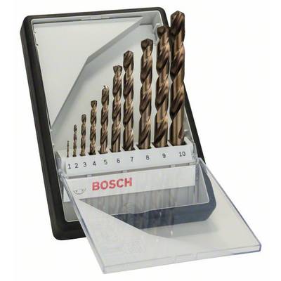 Bosch Accessories 2607019925 HSS Metall-Spiralbohrer-Set 10teilig   Cobalt DIN 338 Zylinderschaft 1 Set