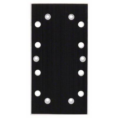Ein rechteckiges schwarzes Panel mit zwei vertikalen Reihen von runden, weißen Löchern.