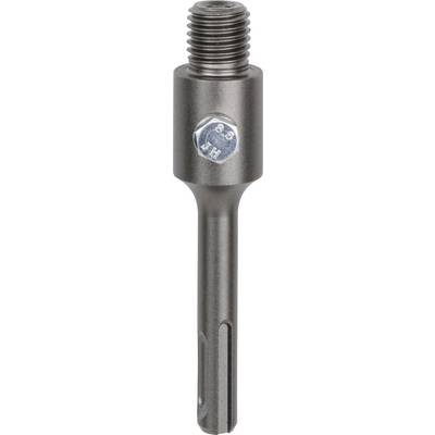 Ein Stahl-Bit-Adapter mit sechseckiger Schraubverbindung und glatter, runder Schaft. Geeignet zur Verbindung von Werkzeugen und Zubehör.