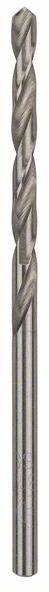 Ein zylindrischer Metallbohrer mit spiralförmigen Schneiden, geeignet für das Bohren in feste Materialien.