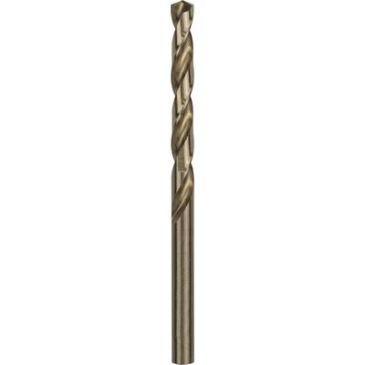 Nahaufnahme eines Metallbohrers mit spiralförmigen Schneidkanten und glänzender Oberfläche. Geeignet für präzises Bohren.
