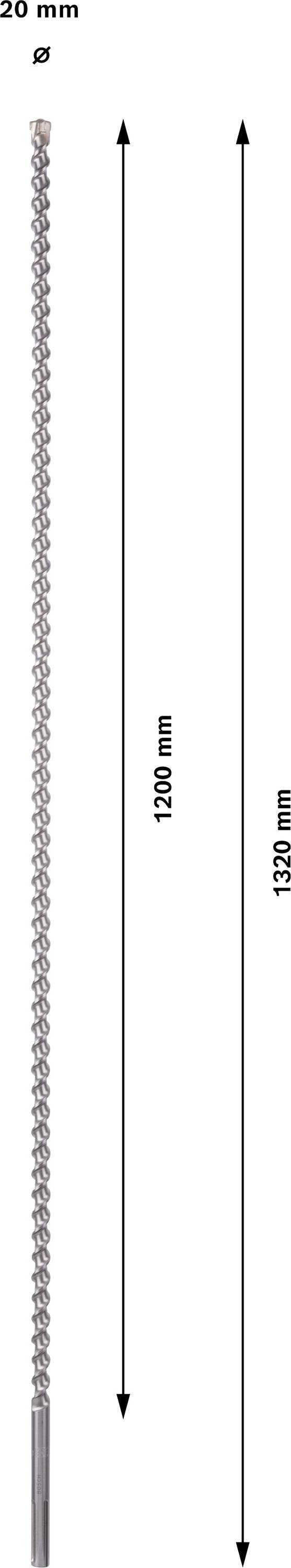 Messstab zeigt einen 1620 mm langen Gegenstand mit 20 mm Breite. Veranschaulicht die Größe und Proportionen des Objekts.